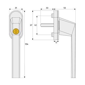 Abus Fenstergriff FG 110 weiß