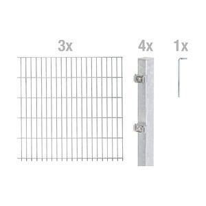 GAH ALBERTS Alberts Doppelstabmatten-Grundset 6 m 200 x 80 cm 6/5/6 feuerverzinkt