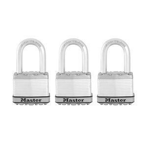 Master Lock Vorhängeschloss Excell 3er-Pack Stahl 52 mm M5EURTRILF