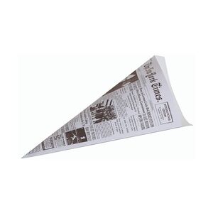 WISEFOOD 500 Stück - Spitztüte Zeitungsdruck - 50g/m2 - 270x380mm