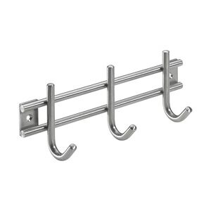 Hettich Garderobenleiste 3 Haken 22,0 x 8,5 x 5,5 cm Edelstahl