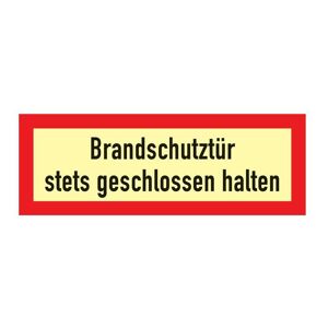 Brandschutzzeichen DIN 4066 L297xB105 mm Brandschutztür stets geschlossen halten Folie