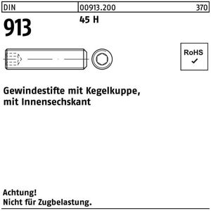 Gewindestift DIN 913 Kegelkuppe/Innen-6-kant M 8 x 8 45 H