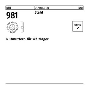 Nutmutter DIN 981 KM24 M120x2 Stahl