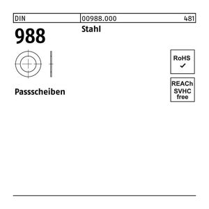 Paßscheibe DIN 988 13 x 19x0,5 Stahl