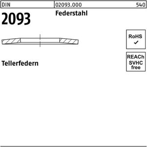 Tellerfeder DIN 2093 20 x10,2x0,9 Federstahl