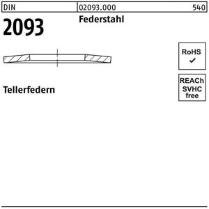 Tellerfeder DIN 2093 18 x 9,2x0,7 Federstahl