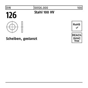 Unterlegscheibe DIN 126 5,5 x 10 x1 Stahl 100 HV gestanzt