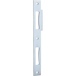 Doppeltürschließblech eckig, 210 x 24 x 2 mm, Stahl verzinkt silberfärbig, 1 Stück Zubehör Beschläge Einstemmschlösser