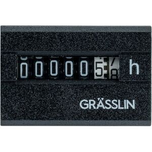 GRASSLIN Grässlin 05.20.0006.1 taxxo 612 sa - analoger Betriebsstundenzähler i 33 x 22 mm i Stundenzähler i Synchronmotorantrieb geeignet für Traktoren und