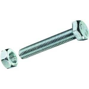 Sechskantschrauben, mit Muttern, Stahl, verzinkt, din 933, M10x 30 mm, 25 stk - HSI