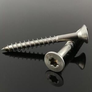 IMEX A2 Spanplatten Schrauben Edelstahl va V2A Torx Teilgewinde Holzschrauben Größe 4 x 60 mm 100 Stück