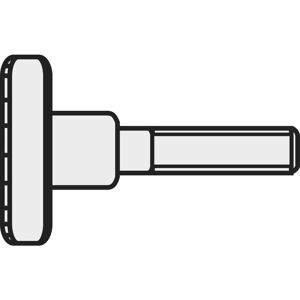 M516 D464-5.8:A2K 194768 Rändelschrauben M5 16 mm din 464 Stahl galvanisch verzinkt 10 - Toolcraft