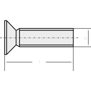 TOOLCRAFT 889784 Senkschrauben M3 6 mm T-Profil DIN 965 Edelstahl A2 1 St.