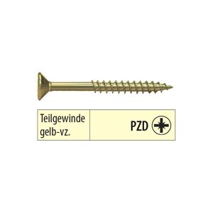 Parco - Spanplattenschrauben mit Teilgewinde gelb verzinkt pzd 6,0 x 150 mm 100 Stück