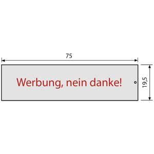 RENZ RSA2 Edelstahl-Namensschild (nur Schild) mit Gravur 