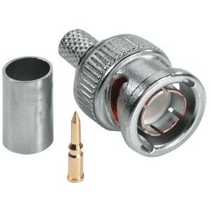 Abus TVAC40600 BNC Crimpstecker hochwertiger Gold-Pin 75 Ohm