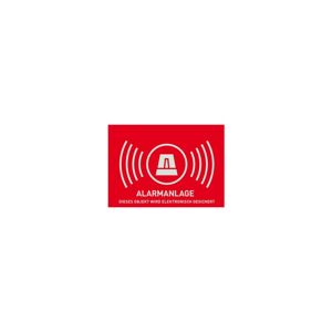 AU1323 Warn-Aufkleber Alarm ohne ABUS Logo 74 x 52,5 mm Tür Fenster