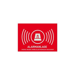 AU1322 Warn-Aufkleber Alarm ohne ABUS Logo 148 x 105 mm Tür Fenster