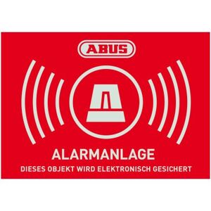 Abus AU1422 Warn-Aufkleber Alarm 148x105 mm Tür Fenster Alarmanlage