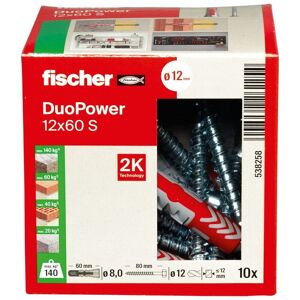 fischerwerke fischer Allzweckdübel DuoPower 12 x 60 S, 10 Stück