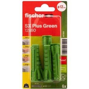 fischerwerke fischer Spreizdübel SX Plus Green 12 x 60 K, 6 Stück