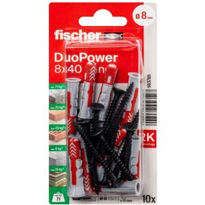 fischerwerke fischer Allzweckdübel DuoPower 8 x 40 S Ind K, 10 Stück