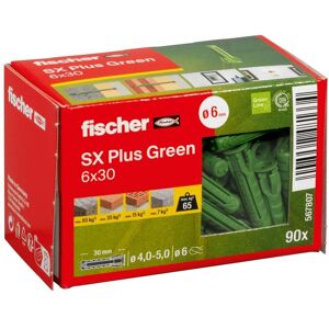 fischerwerke fischer Spreizdübel SX Plus Green 6 x 30, 90 Stück