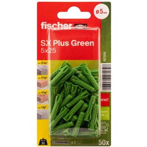 fischerwerke fischer Spreizdübel SX Plus Green 5 x 25 K, 50 Stück