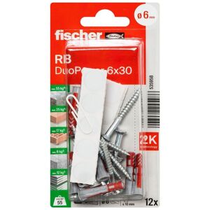 fischerwerke fischer Allzweckdübel DuoPower 6 x 30 RB K, 12 Stück