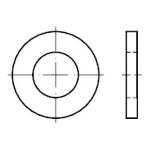 Sonstige Flache Scheiben Für Bolzen-Prd.Kl. A, Din 1440 Stahl Blank 16 X 28 X 3mm