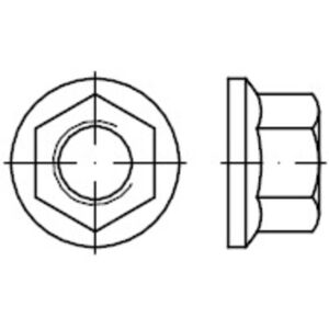 Sonstige Flachbundmuttern Din 74361 Form B, Stahl 10 Blank M14 X1,5 Sw19