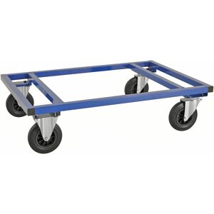 Kongamek Palettenwagen in blau 305mm hoch ohne Bremse für Euro-Paletten 1200x800mm