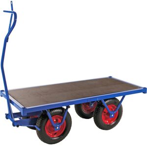 Kongamek Schwerlastwagen 1500x700x460mm mit Feststellbremse und Ziehgriff Ø400mm Luftbereifung 1500kg Tragkraft