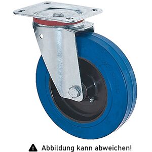 Rollcart Elastik-Lenkrolle Ø100x32mm in blau 125kg Tragkraft mit Kunststoff-Felge