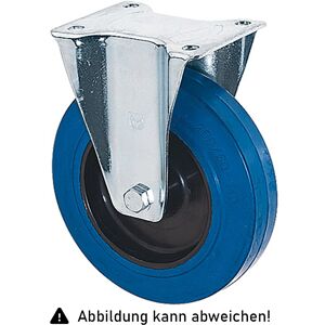 Rollcart Elastik-Bockrolle Ø100x32mm in blau 125kg Tragkraft mit Kunststoff-Felge