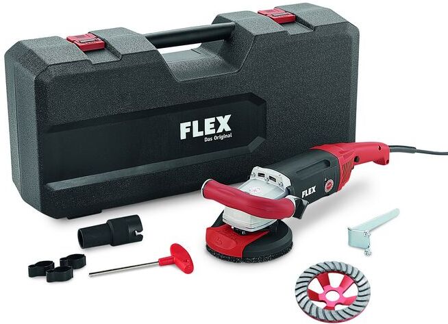 Flex-tools 408.603 LD 18-7 125 R, Kit Turbo-Jet Sanierungsschleifer für randnahes Schleifen 1800 Watt 125 mm