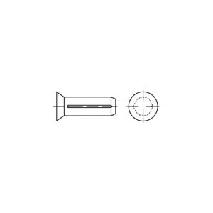 TOOLCRAFT TO-5386224 Forsænkede kærvskruer (Ø x L) 5 mm x 20 mm Stål 250 stk