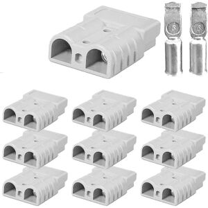 10 stk. Til Anderson Style stikstik Dc 50a 12-24v 6awg dobbeltpolet med kobberkontakt Connect -tt