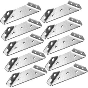 10stk Trapeziforme Vinkelbeslag Vinkel Hjørnebøjler Trekant 10PCS