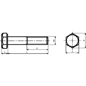 S+P Stålbolt M20 X 150 Mm, A4, Din 931, 6-Kant, 25 Stk.