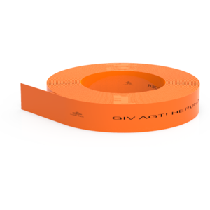 Letbæk Plast Markeringsbånd 25 X 0,3 Mm X 250 M, Orange, Lysleder,