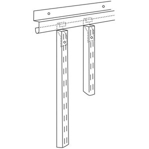 Bæreliste til væghyldesystem, længde 2350 mm, hvid