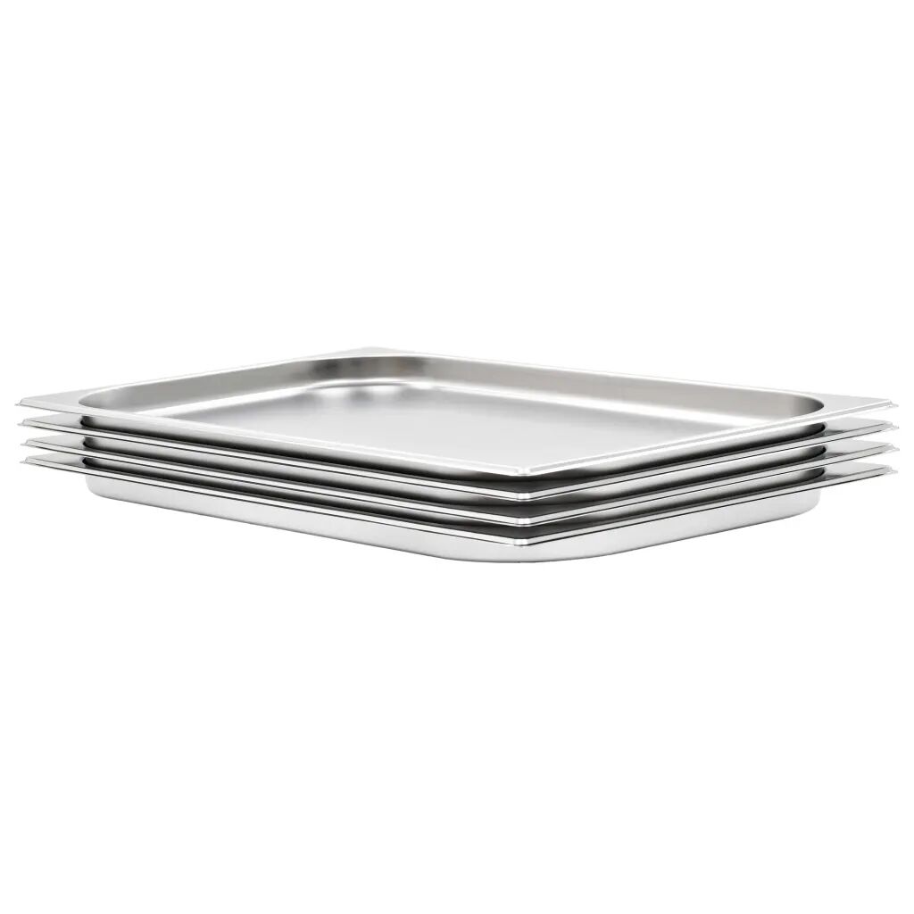 vidaXL gastronorm beholder 4 stk. GN 1/1 20 mm rustfrit stål