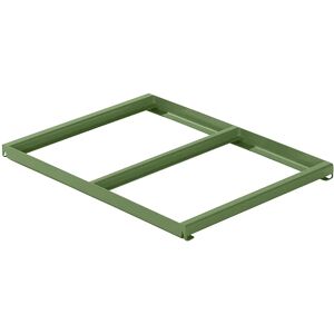 LISTA Bastidor fijo, A x P 890 x 1260 mm, carga por balda 800 kg, verde reseda