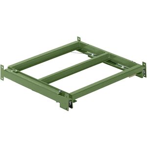 LISTA Bastidor extraíble, A x P 890 x 860 mm, carga por balda 1000 kg, 65 % extraíble, verde reseda