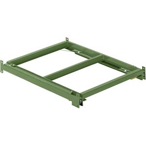 LISTA Bastidor extraíble, A x P 890 x 1260 mm, carga por balda 800 kg, 65 % extraíble, verde reseda