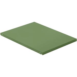 LISTA Balda superior de chapa de acero, A x P 890 x 1260 mm, carga por balda 100 kg, verde reseda