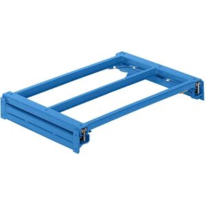 LISTA Bastidor extraíble, A x P 1290 x 860 mm, carga por balda 1000 kg, 100 % extraíble, azul luminoso