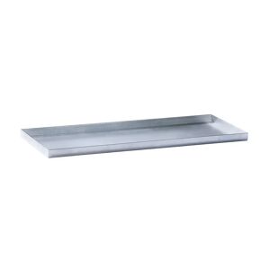 eurokraft basic Balda de cubeta/cubeta de fondo, galvanizada, L x A x H 900 x 355 x 35 mm, para armarios ecológicos